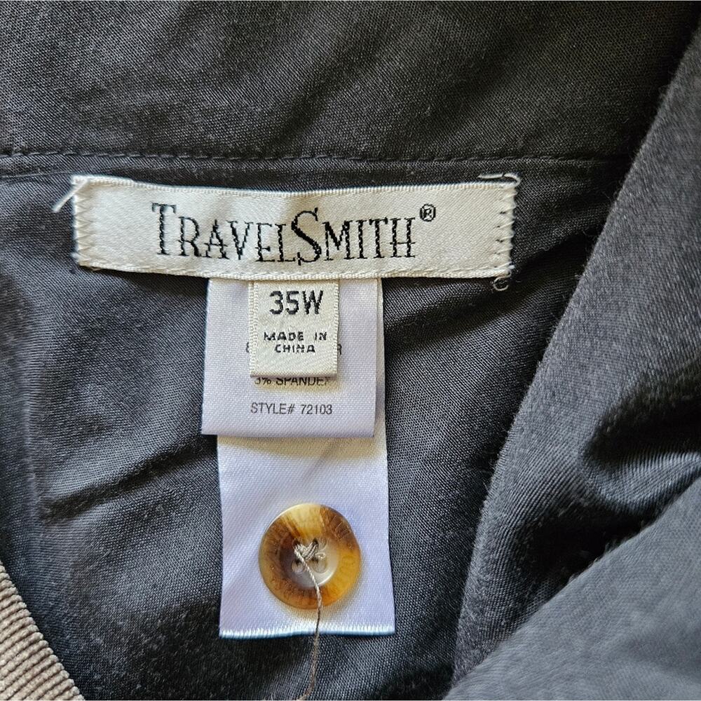 TravelSmith Tan Corderoy Mens Pleated Pants 35 - Picture 6 of 6